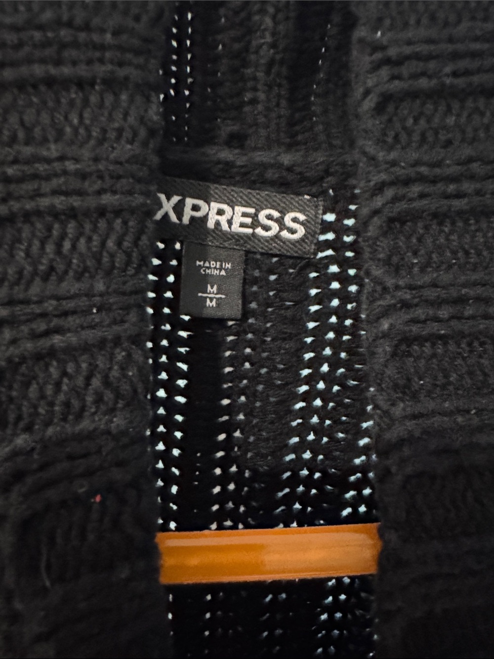 Express Black Open-Front Ribbed Knit Cardigan - Picture 2 of 4